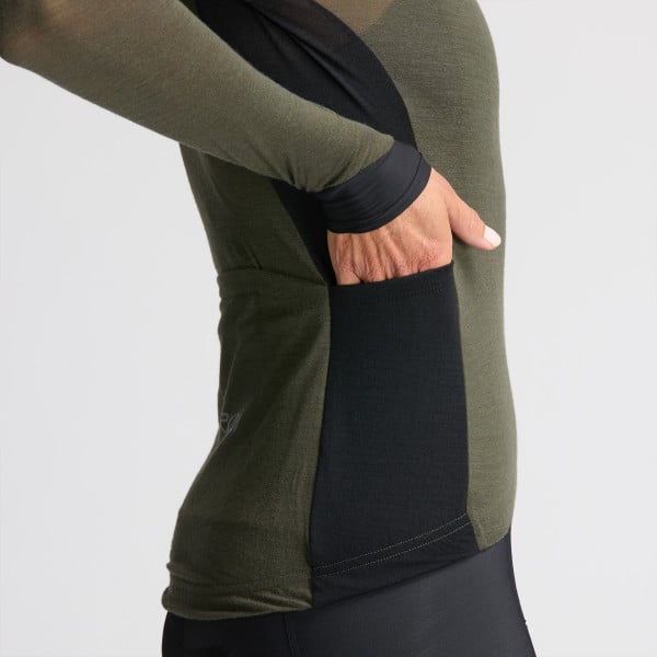 Maillot manches longues femme EKOI perf EXPLORE Kaki