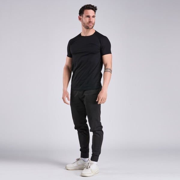 T-shirt EKOI logo velours Noir