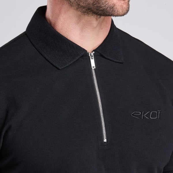 Polo zippé EKOI Noir