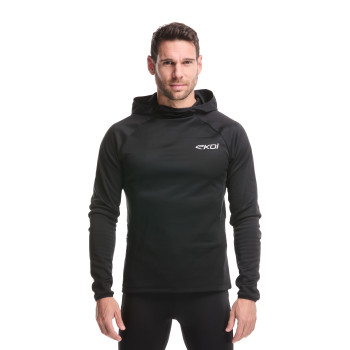 EKOI Perf LAUFEN Kapuzen-Sweatshirt Schwarz