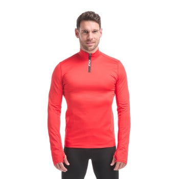 Mikina na zip EKOI Perf Running Červen&aacute;