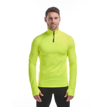 Mikina na zip EKOI Perf Running Žlut&aacute; fluo