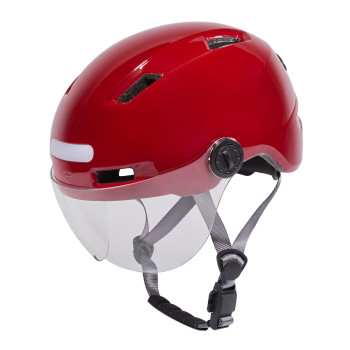 Urbaner Helm EKOI CITY STYLE Rubinrot Bildschirm