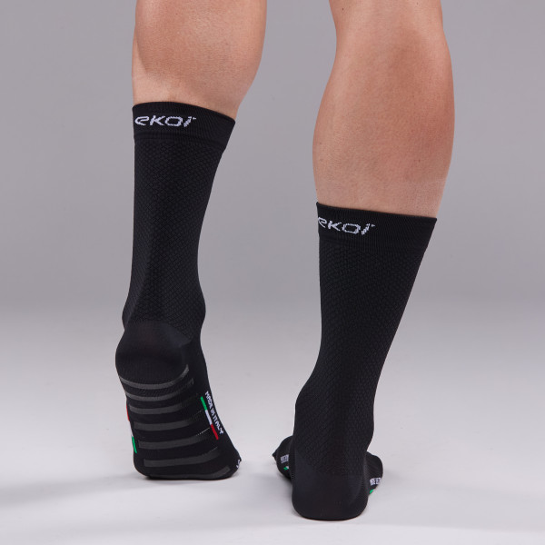 Calcetines EKOI Racing PRO POWERGRIP 18 cm negros