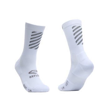 Chaussettes v&eacute;lo EKOI Perf REFLECTIVE 18 cm Blanches 