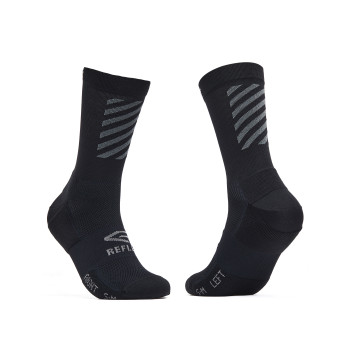 Chaussettes v&eacute;lo EKOI Perf REFLECTIVE 18 cm Noires