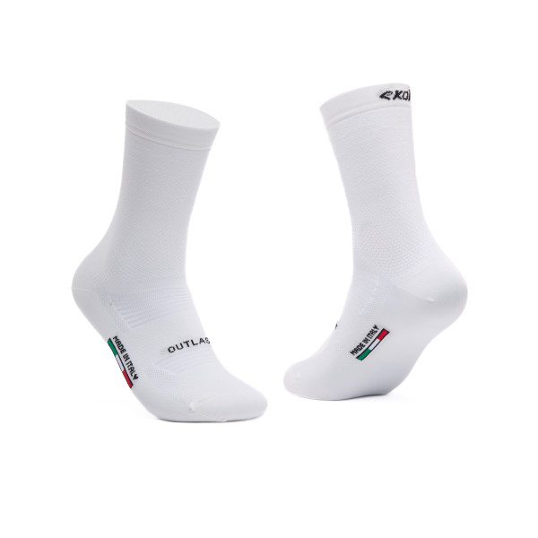 Calcetines de ciclismo EKOI Perf OUTLAST 18cm Blancos