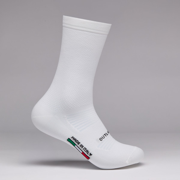 Calcetines de ciclismo EKOI Perf OUTLAST 18cm Blancos