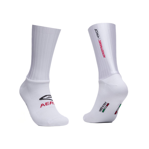Calcetines EKOI Racing PRO AERODINÁMICOS Blancos