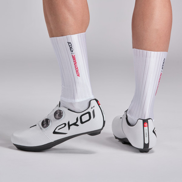 Calcetines EKOI Racing PRO AERODINÁMICOS Blancos