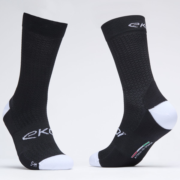 Calcetines ciclismo EKOI Perf 18 cm Negros