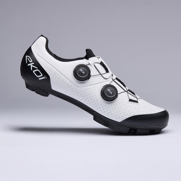 Photo Chaussures vtt EKOI Perf XC R4 Blanches Noires