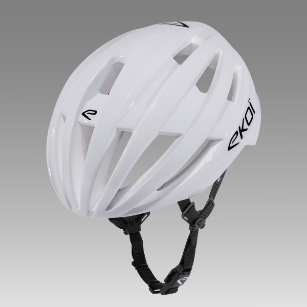 Casco EKOI Perf GARA Blanco Logo Negro