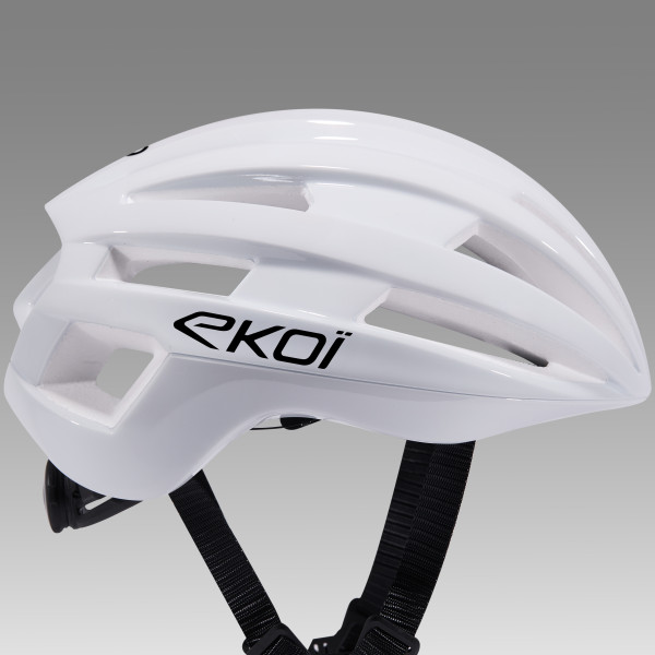 Casco EKOI Perf GARA Blanco Logo Negro
