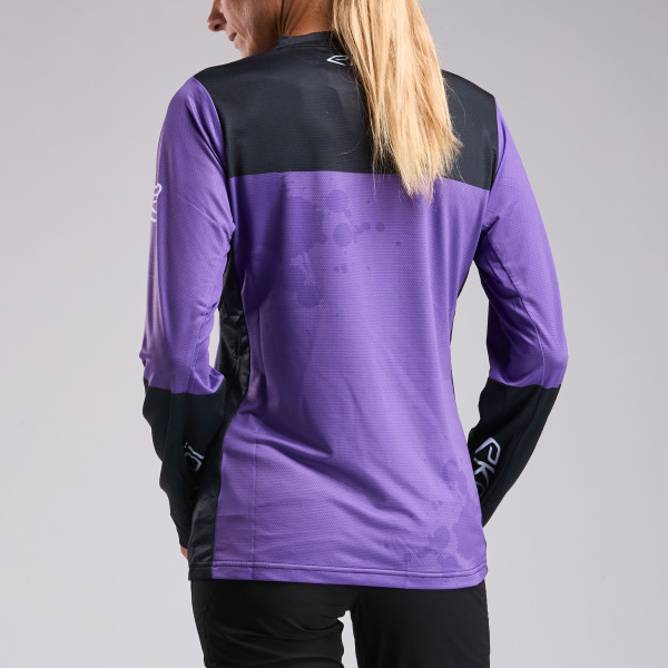 MAILLOT VTT MANCHES LONGUES PERF VIOLET FEMME