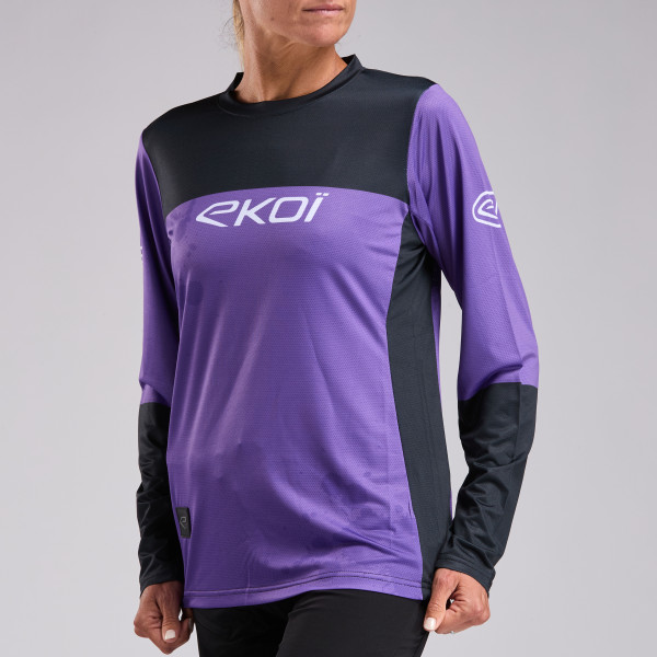 MAILLOT VTT MANCHES LONGUES PERF VIOLET FEMME