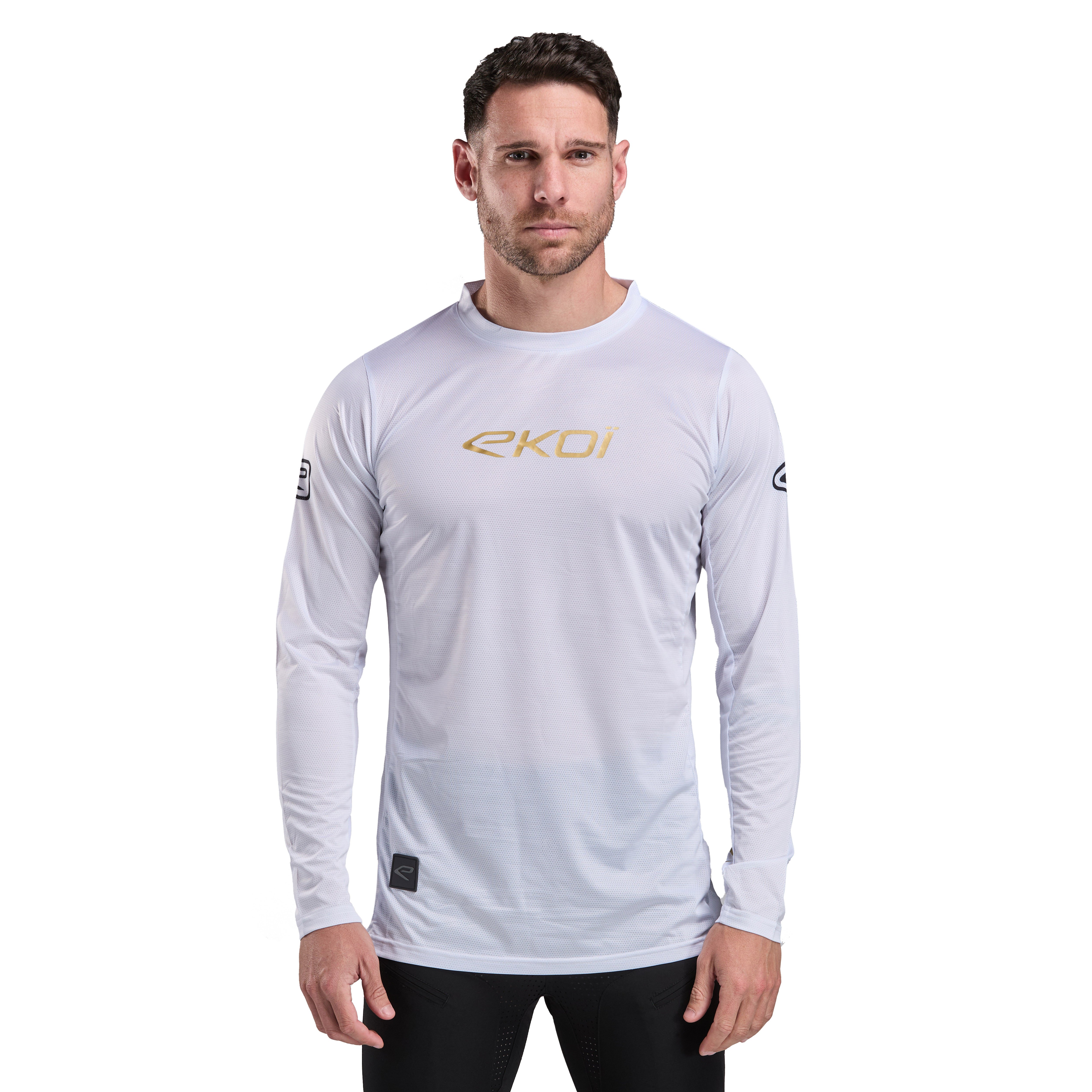 Maillot VTT manches longues EKOI Perf Blanc