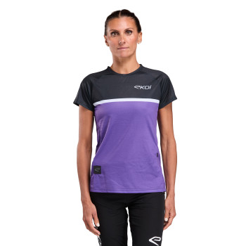 Maillot VTT femme manches courtes EKOI Perf Violet