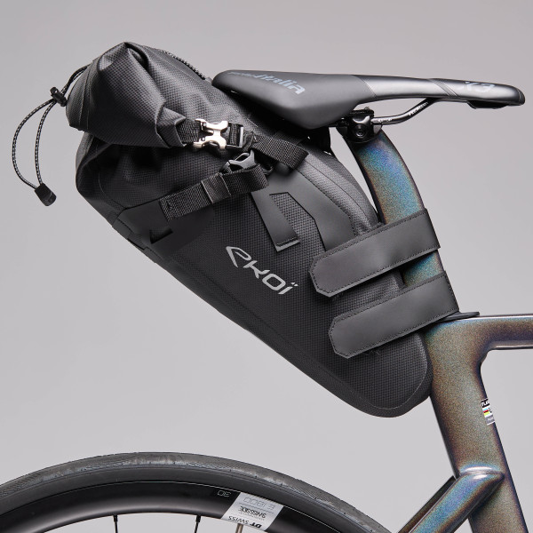 Alforja de sillín EKOI Racing GRAVEL BIKE PACKING EXPLORER Negra 14L