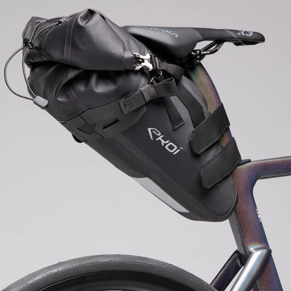 Alforja de sillín EKOI Racing GRAVEL BIKE PACKING EXPLORER Negra 14L