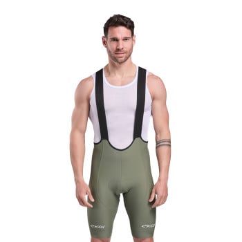 EKOI Perf GEL POWER Khaki Bib Shorts