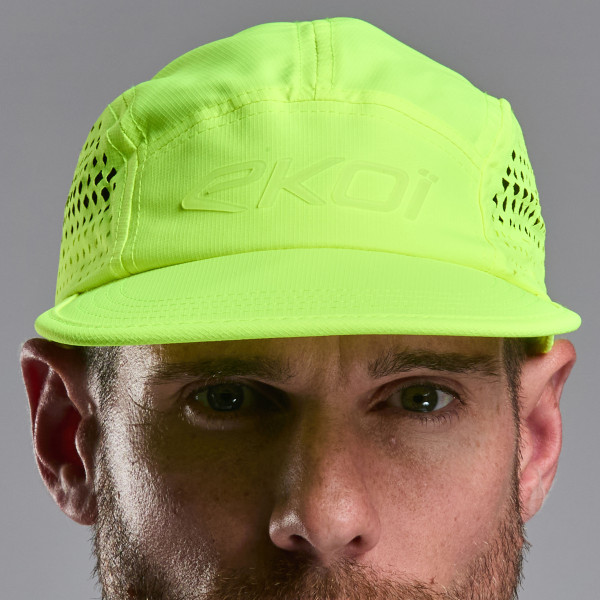Gorra EKOI RUN Amarillo fluorescente
