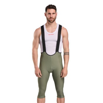 EKOI Perf GEL POWER CROSS Olive Mid-Season Bib Knickers