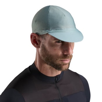 EKOI Perf Sage Cap under helmet