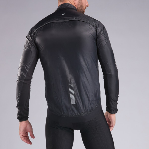 Chaqueta cortavientos EKOI Perf WINDPROOF LIGHT POCKET Negra