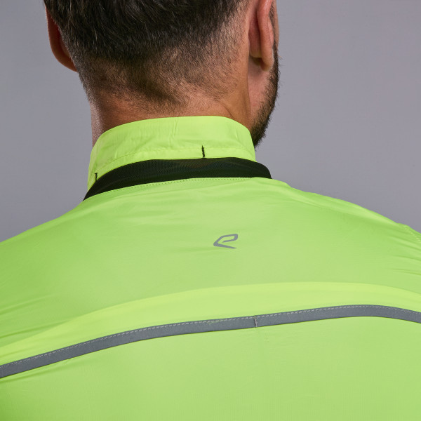 Chaqueta cortavientos EKOI Perf WINDPROOF LIGHT POCKET Amarillo flúor