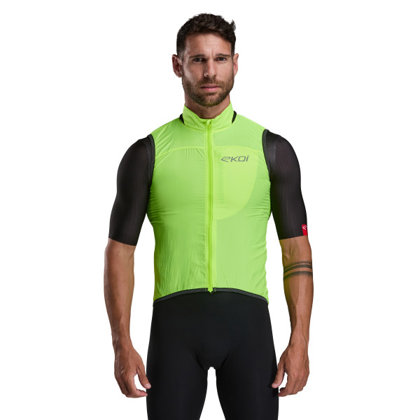 Chaleco EKOI Perf CORTAVIENTOS LIGERO BOLSILLO Amarillo fluorescente