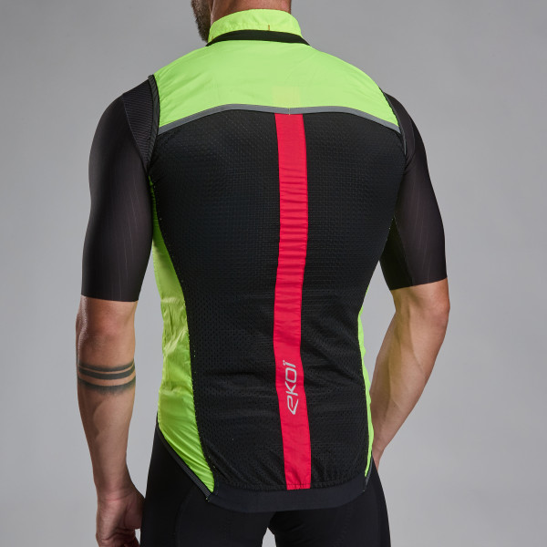 Chaleco EKOI Perf CORTAVIENTOS LIGERO BOLSILLO Amarillo fluorescente