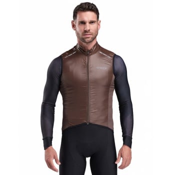 Gilet coupe vent EKOI Perf WINDPROOF LIGHT LASER Chocolat