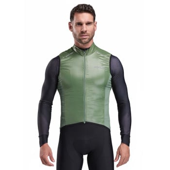 Gilet antivento EKOI Perf WINDPROOF LIGHT LASER Oliva