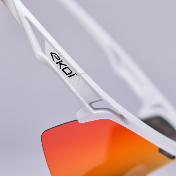 Gafas EKOI STRADA HF Blanco Revo rojo Cat3
