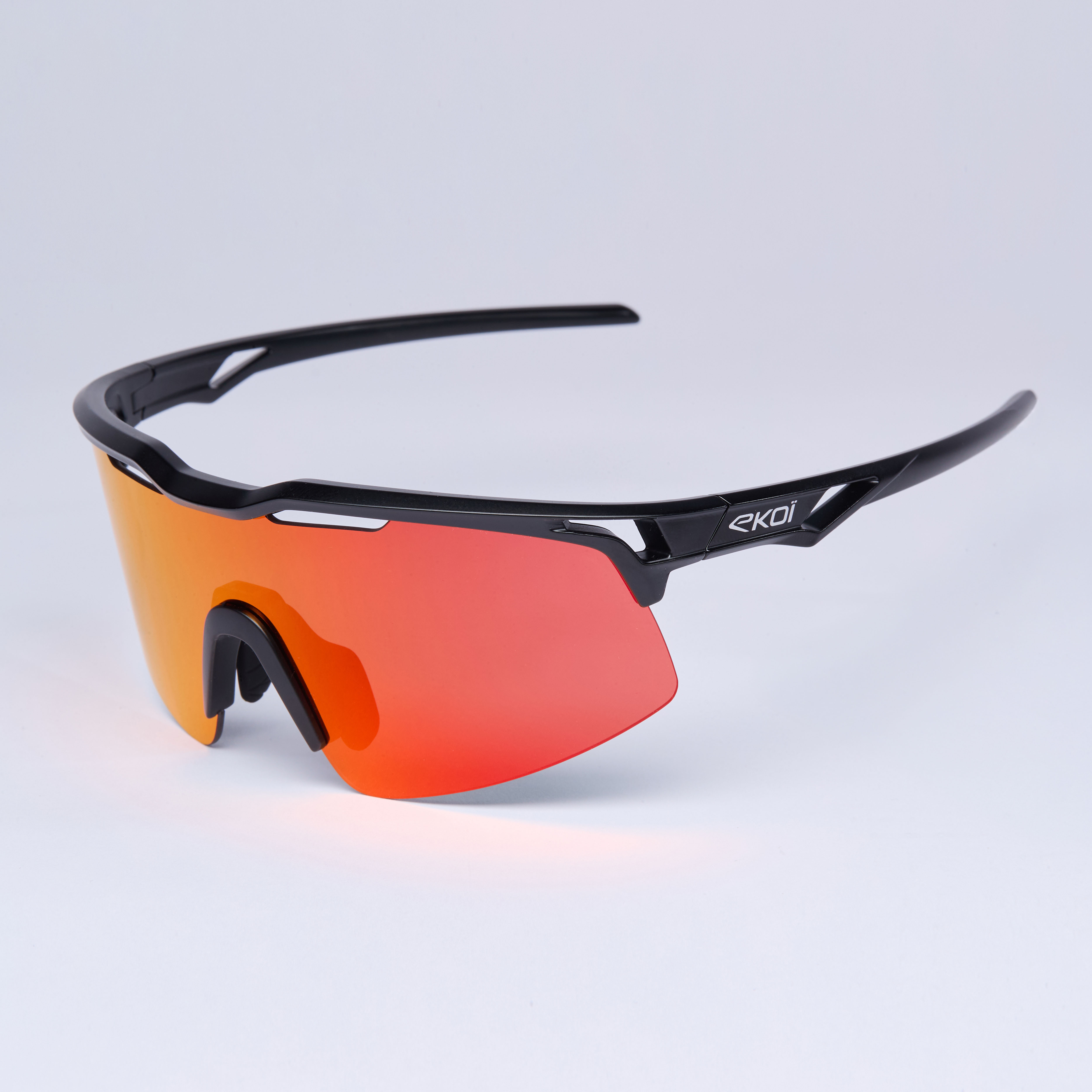 EKOI STRADA HF cycling sunglasses - Black Red Revo Cat3 - EKOI