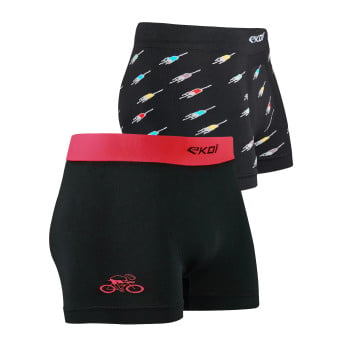 Pack 2 Boxers EKOI PELOTON et Rouge