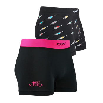Pack 2 Boxers EKOI PELOTON et Rose