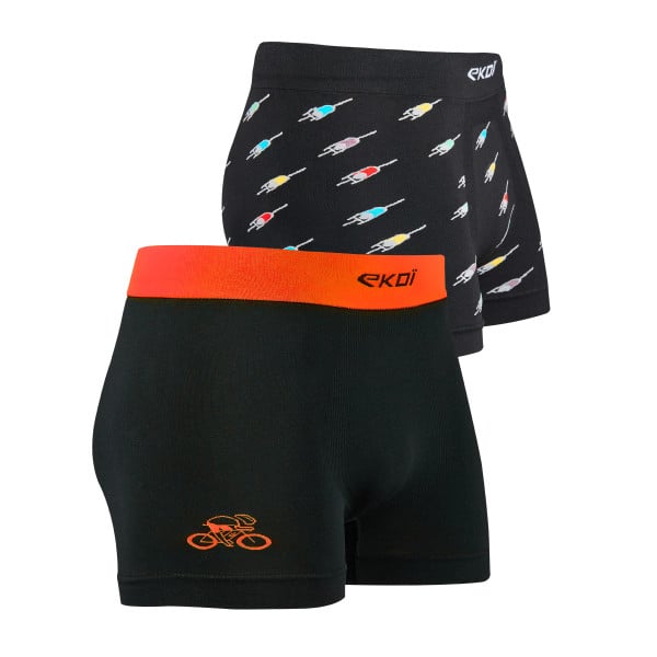 Photo Pack 2 Boxers EKOI PELOTON et Orange