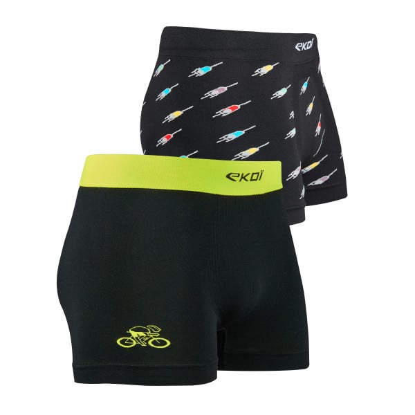 Photo Pack 2 Boxers EKOI PELOTON et Jaune