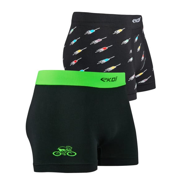 Photo Pack 2 Boxers EKOI PELOTON et Vert