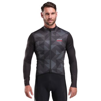 MAGLIA A MANICHE LUNGHE EKOI POLIGONO NERO