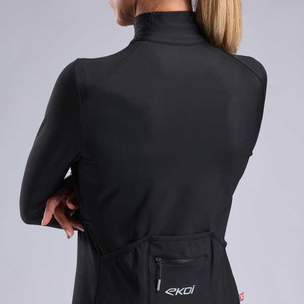 Chaqueta térmica de mujer EKOI Perf ELEGANCE Negro Burdeos