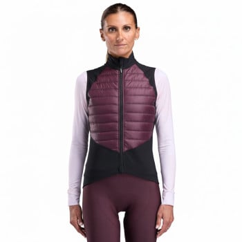 Women's Thermal Vest EKOI Perf ELEGANCE Black Burgundy