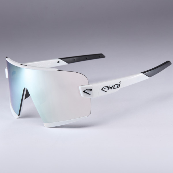 Gafas de ciclismo EKOI Racing OTTIMO blancas Revo azul Cat3