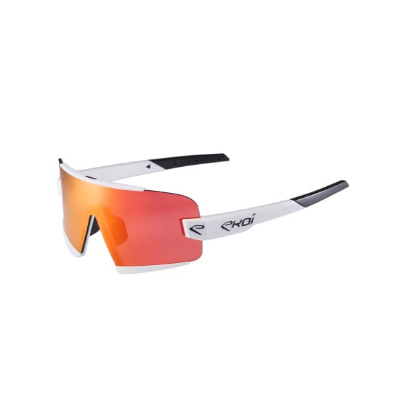 Photo Lunettes EKOI Racing OTTIMO S Blanche Revo rouge Cat3
