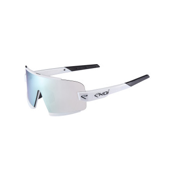 Occhiali da ciclismo EKOI Racing OTTIMO S bianchi Revo blu Cat. 3