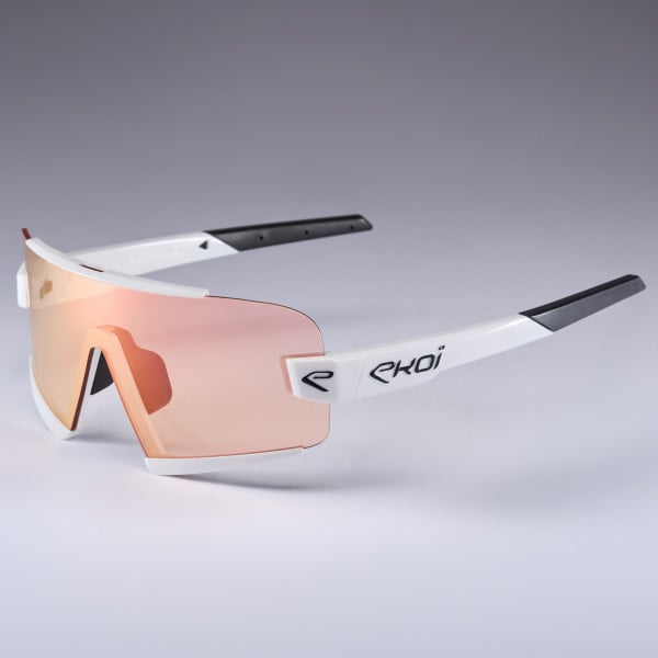 Photo Lunettes EKOI Racing OTTIMO S Blanche Photochromique Cat1-3