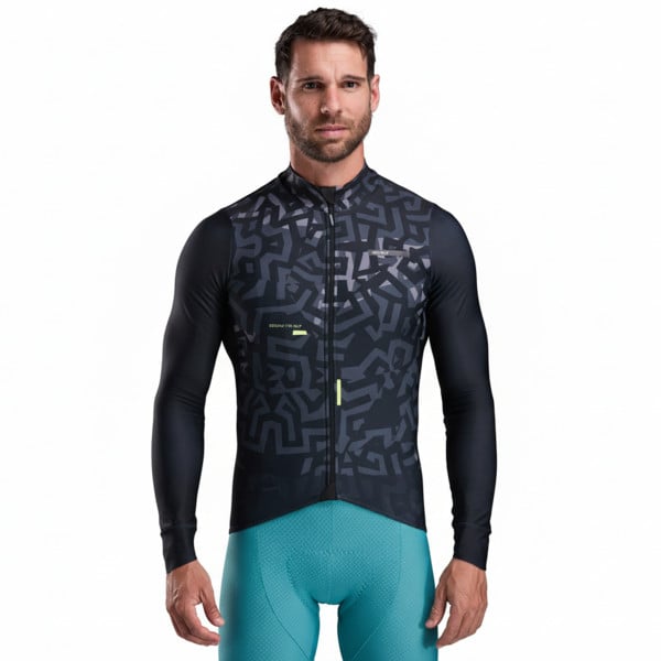 Maillot manches longues EKOI Perf GRAFFITI Noir