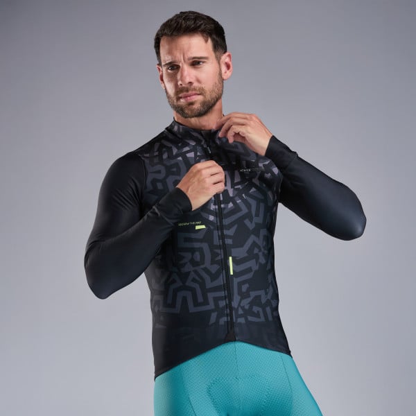 Maillot manches longues EKOI Perf GRAFFITI Noir